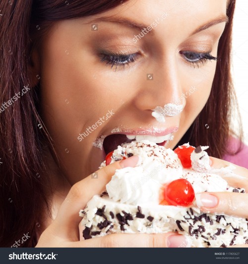 stock-photo-cheerful-woman-eating-pie-isolated-over-white-background-117805627